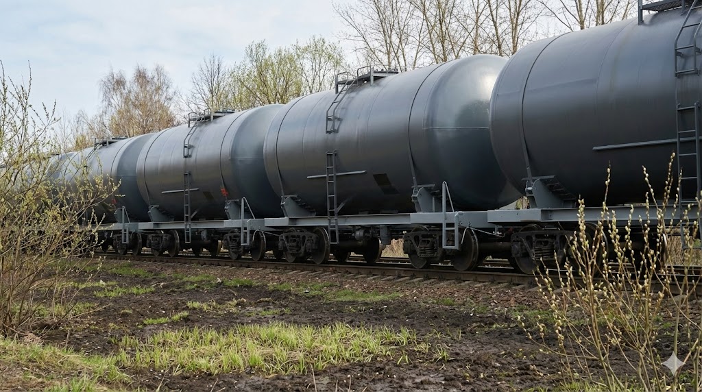 Железнодорожные цистерны для транспортировки нефтепродуктов
